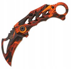 Nóż myśliwski 17 cm / 6 cm scyzoryk karambit składany turystyczny survivalowy wielobarwny - Miniaturka zdjęcia nr 1