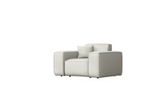 Sofa ogrodowa MALIBIU 121x73x88 cm wodoodporna UV 1-os + poduszka do ogrodu kremowa