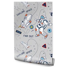 Tapeta Rakiety Kosmos ASTRONAUTA Planety Napisy  - Miniaturka zdjęcia nr 1