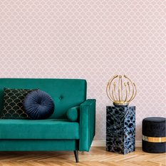 Tapeta GEOMETRYCZNA Do Salonu Różowe Wzory Ozdoba 53x1000  - Miniaturka zdjęcia nr 6