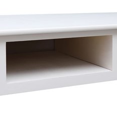  Biurko 108x45x76 cm z półką i szufladami białe lite drewno paulowni do pokoju lub biura czy gabinetu - Miniaturka zdjęcia nr 8