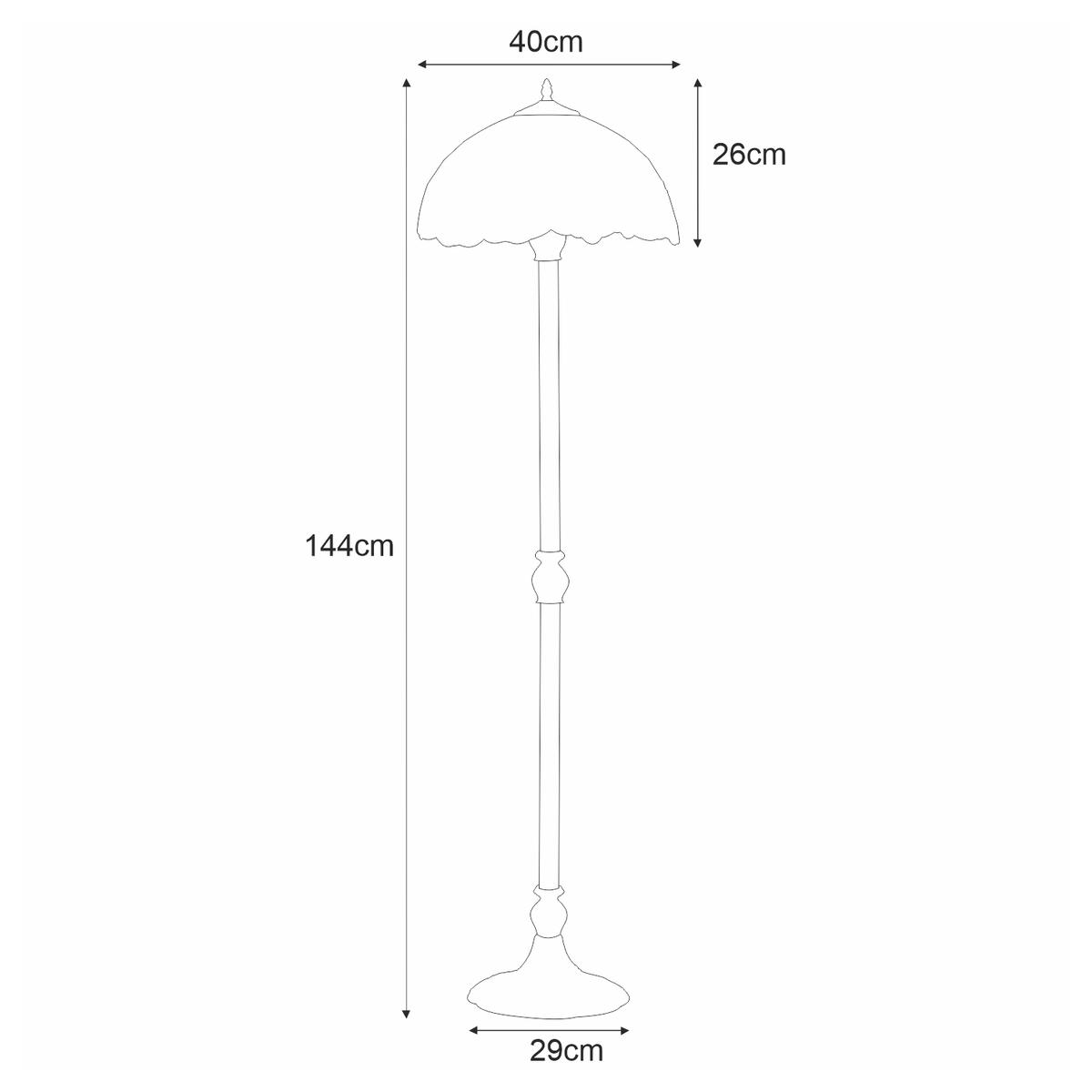 Lampa podłogowa K-F161122 WITRAŻ 40x144x26 cm do salonu lub pokoju wielokolorowy nr. 2