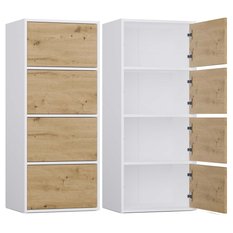 Komoda ALMA 119x50x40 cm do salonu dąb artisan biel - Miniaturka zdjęcia nr 1