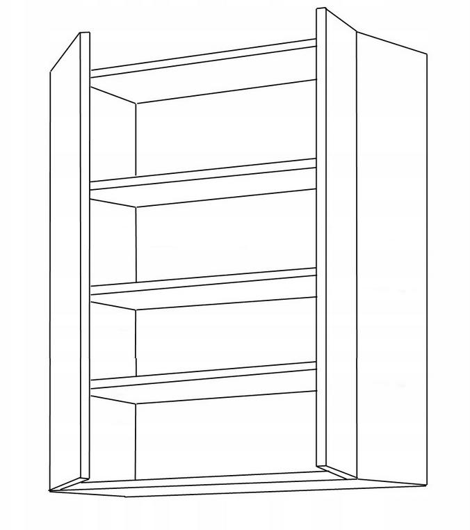 Szafka do kuchni górna 80x31x90 cm wisząca dwudrzwiowa wysoka szary antracyt do kuchni nr. 2