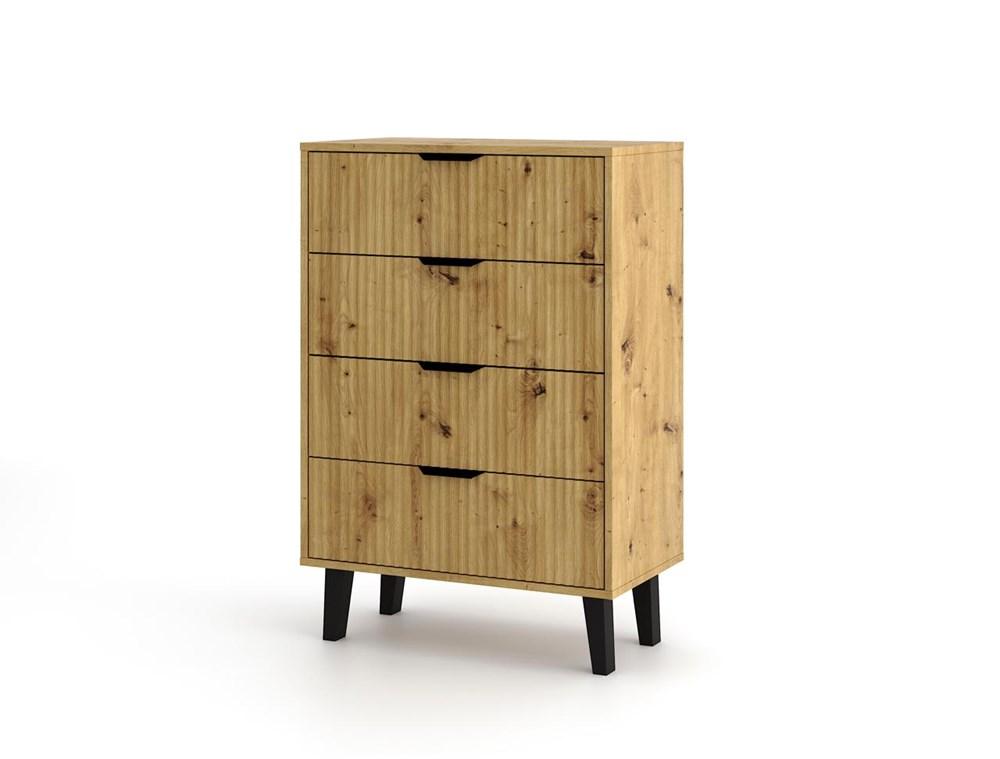 Komoda Scandi 102,5x70x39 cm do sypialni salonu slim dąb artisan nr. 4
