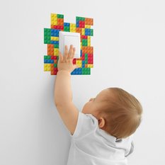 Naklejka Pod Włącznik Świata Kolorowe Klocki Lego 20x20 Do Pokoju Dziecięcego - Miniaturka zdjęcia nr 5