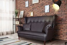 Zestaw wypoczynkowy mebli ARI 149x104x92 cm uszak sofa fotele pufy do salonu Twist szary - Miniaturka zdjęcia nr 4