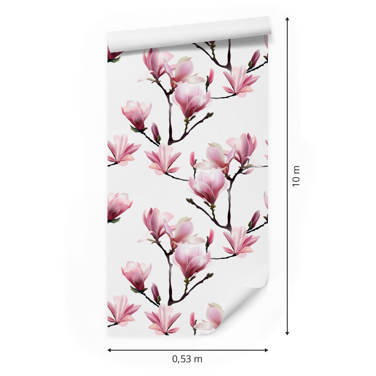 Tapeta Do Sypialni Kwiaty MAGNOLIA Rośliny Gałązki nr. 3