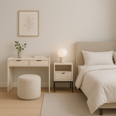 Biurko Aura 100x50x75 cm z szufladami do sypialni biura kaszmir  - Miniaturka zdjęcia nr 3