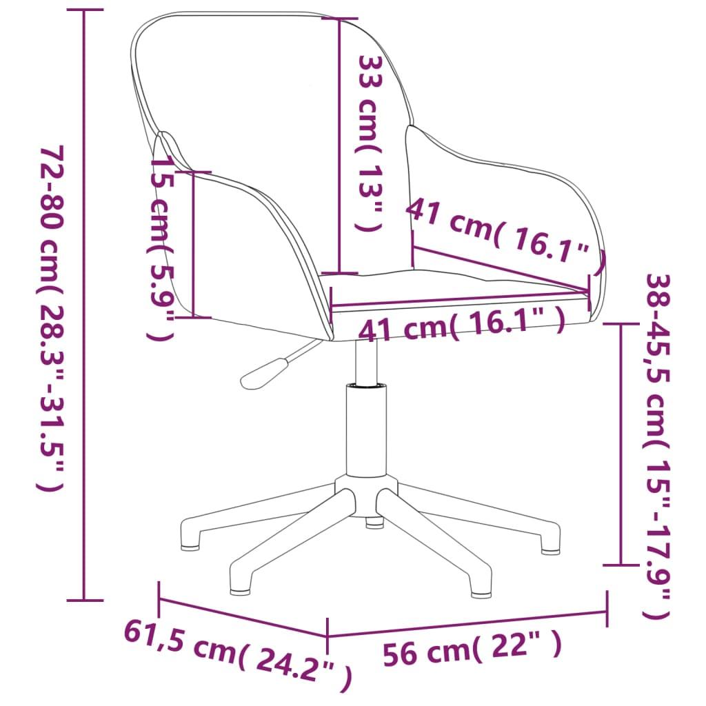 Krzesło obrotowe 56x61,5x80 cm z regulacją niebieskie tapicerowane aksamitem fotel do biura pokoju lub gabinetu nr. 9