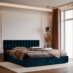 Panele tapicerowane 100x20 na ścianę wezgłowie granatowy - Miniaturka zdjęcia nr 6