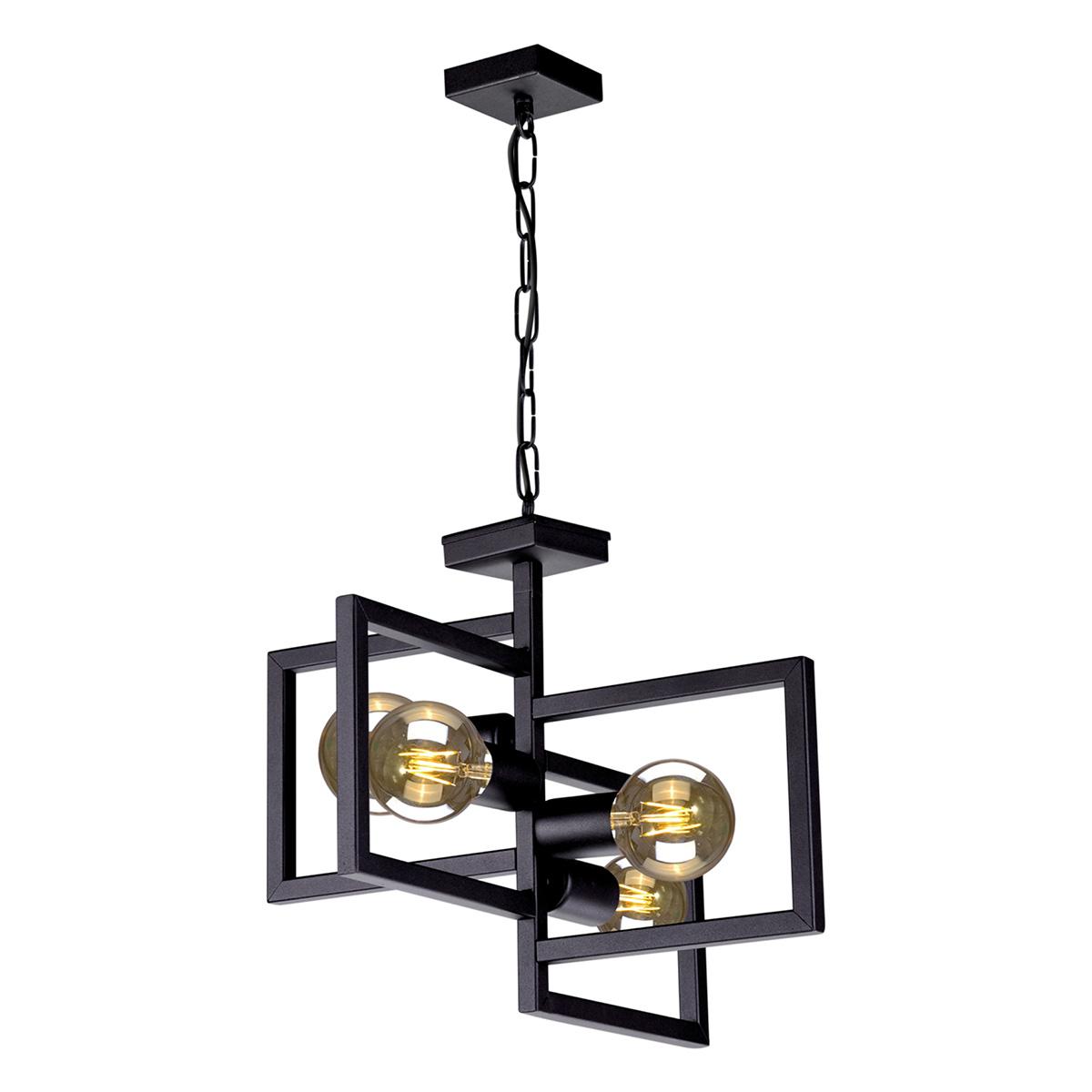 Lampa wisząca K-4036 LAVAYA 44x66x35 cm do salonu lub pokoju czarny