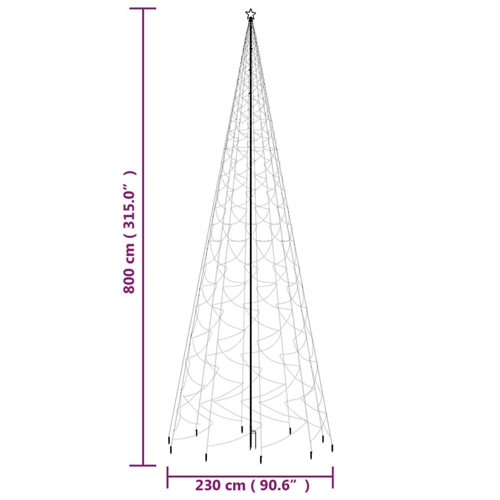 Choinka z kołkiem gruntowym, 3000 kolorowych LED, 800 cm nr. 9