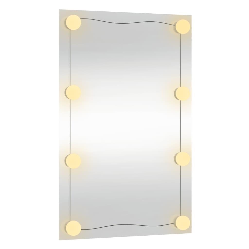 Lustra 40x60 cm do łazienki sypialni z LED ścienne prostokątne srebrne nr. 5