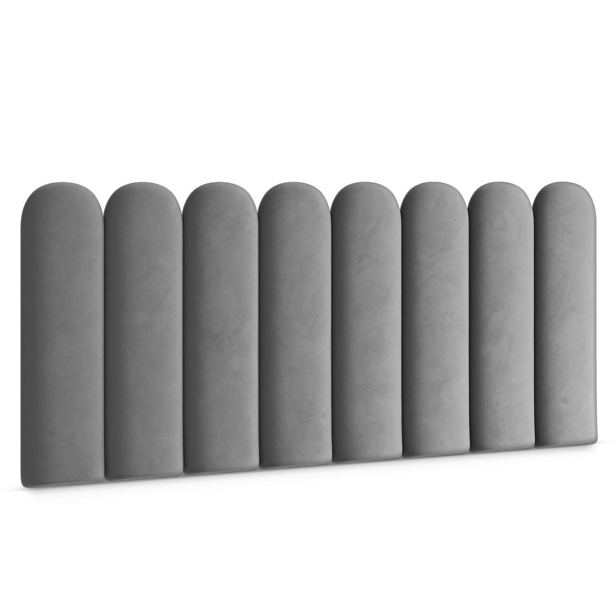Panele tapicerowane 30x100 cm na ścianę płotek wezgłowie szary