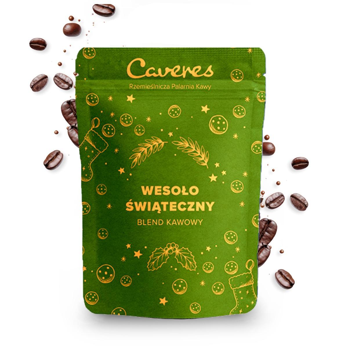 Caveres ŚWIĄTECZNY BLEND NA BOŻE NARODZENIE Brazylia 50/50 Kawa ziarnista 100G