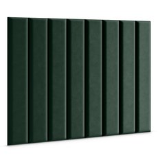Panele tapicerowane 90x15 cm na ścianę wezgłowie butelkowa zieleń - Miniaturka zdjęcia nr 3