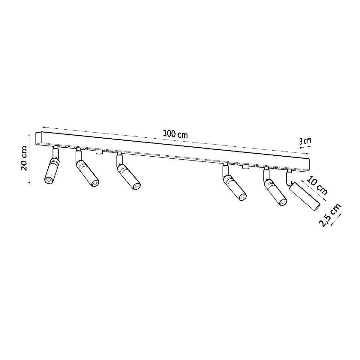 Plafon EYETECH 6 biały 20x3x100cm nowoczesna lampa G9 do salonu nr. 4