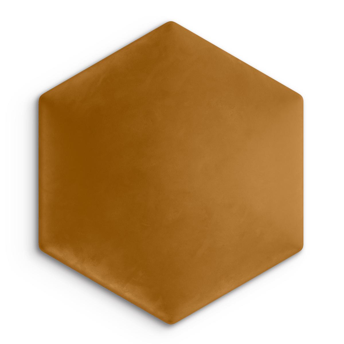 Panele tapicerowane  35x40 cm na ścianę hexagon żółty nr. 2