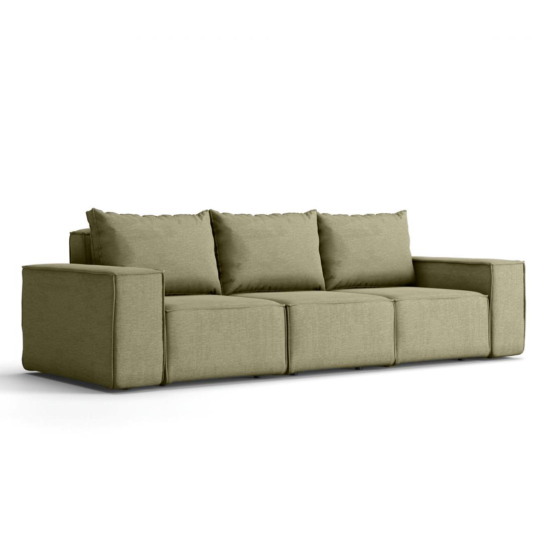 Sofa ogrodowa SONNE 245x88x73 cm 3 - osobowa wodoodporna na taras do ogrodu oliwkowa