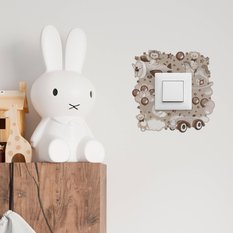 Naklejka Pod Włącznik Dla Dzieci Misie Chmurki Balony 20x20 Gwiazdki Styl Vintage - Miniaturka zdjęcia nr 4