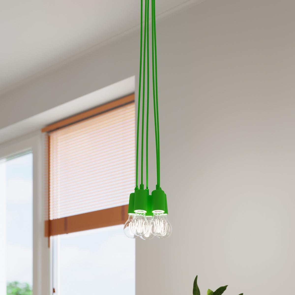 Lampa wisząca DIEGO 5 zielony 90x25x25cm nowoczesna E27 do salonu nr. 11