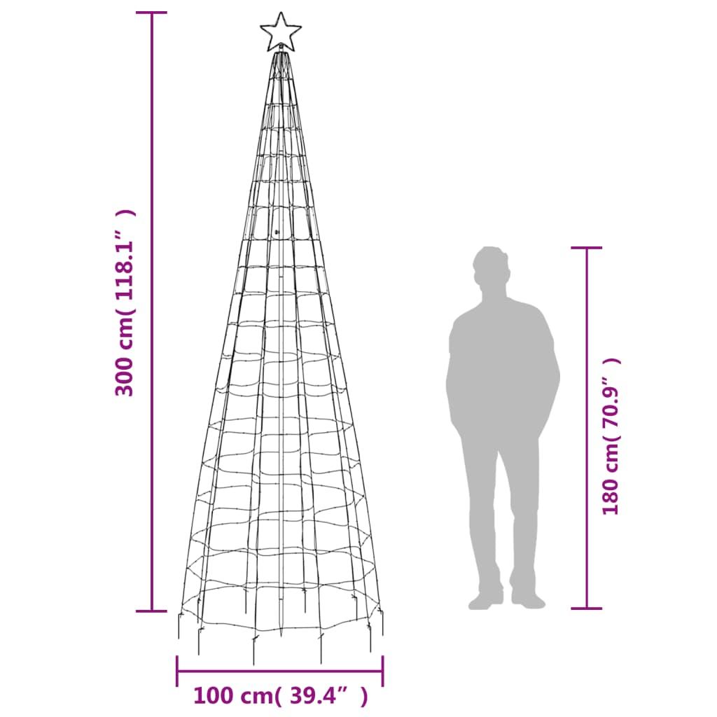 Choinka 300 cm z lampek z kołkami 570 LED ciepłe białe do ogrodu nr. 10