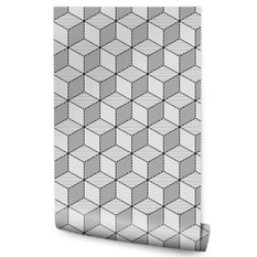 Tapeta Ścienna GEOMETRYCZNE Czarno-Białe Sześciany 53x1000  - Miniaturka zdjęcia nr 1