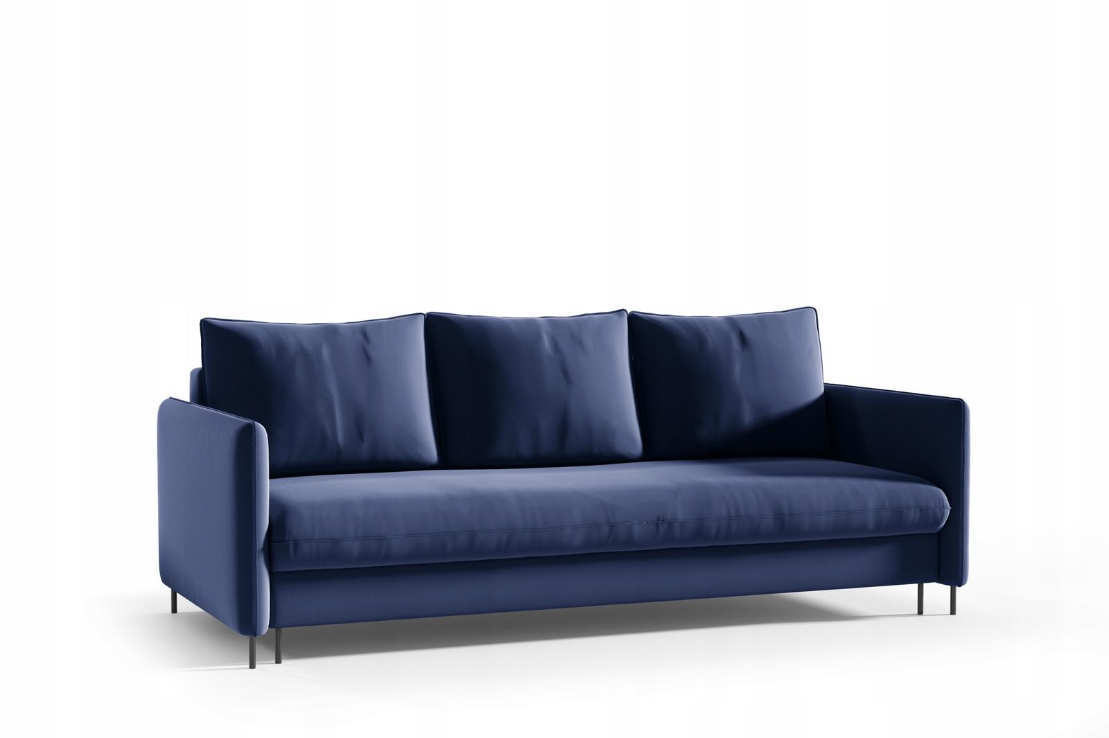 Kanapa BELISSA 216x91x95 cm sofa z funkcją spania z pojemnikiem RIVIERA zielona do salonu nr. 8