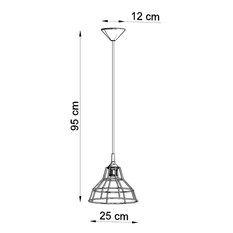 Lampa wisząca ANATA biała 95x25x25cm nowoczesna E27 do salonu - Miniaturka zdjęcia nr 4