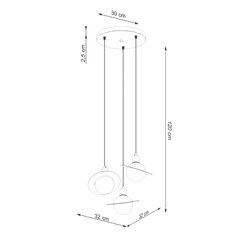 Lampa wisząca HYPERION 3P czarny 120x32x32cm nowoczesna lampa G9 do salonu - Miniaturka zdjęcia nr 10