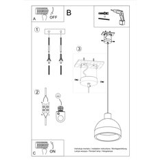 Lampa wisząca DAMASO 128x28x28cm nowoczesna E27 do salonu - Miniaturka zdjęcia nr 5