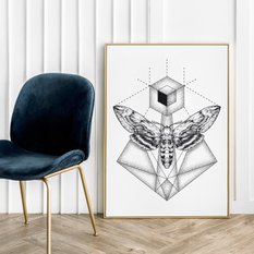 Plakat ćma geometria 50x70 cm dekoracja ścienna bez ram  - Miniaturka zdjęcia nr 5