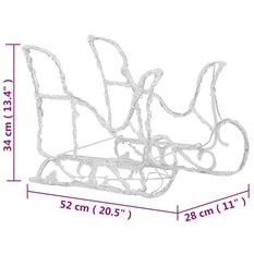  Dekoracja świąteczna - renifery z saniami, 320 LED, akrylowa - Miniaturka zdjęcia nr 9