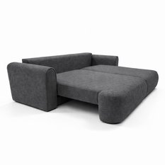Kanapa z funkcją spania ITALY 250x100x82 cm FLOW 25  trzyosobowa sofa rozkładana tkanina antracyt - Miniaturka zdjęcia nr 6