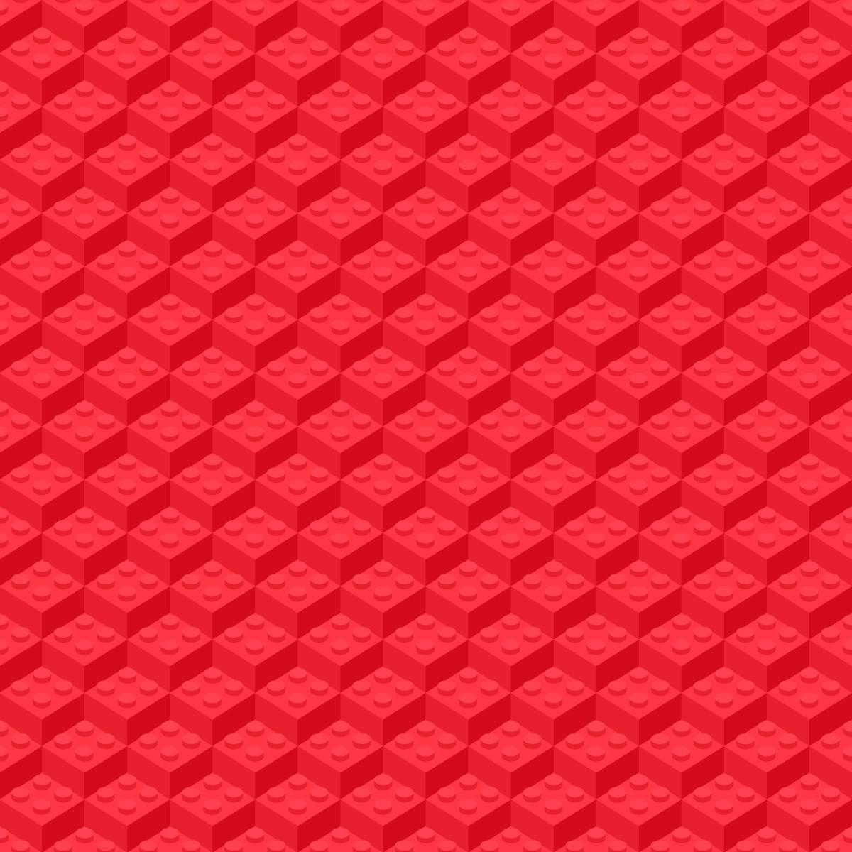 Tapeta Dla Dzieci Klocki LEGO Czerwone Wzory Dekor  nr. 7