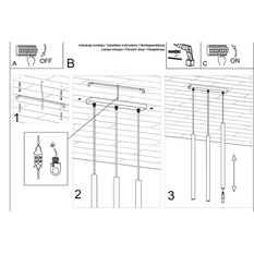 Lampa Wisząca PASTELO 3L złoty połysk 90x5x30cm nowoczesna G9 do salonu - Miniaturka zdjęcia nr 6