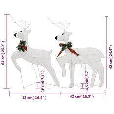 Świąteczne renifery, 4 szt., 80 białych LED - Miniaturka zdjęcia nr 9