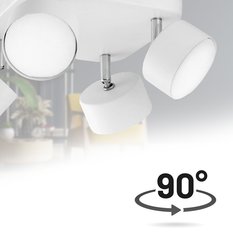 Lampa sufitowa punktowa LED Heckermann 8795318A Biała 4x głowica + 4x Żarówka LED GX53 7W Neutral - Miniaturka zdjęcia nr 4