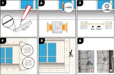 Zestaw Siatka na balkon dla kotów Heckermann 8x3m + Klej do siatki na balkon dla kotów beżowy - Miniaturka zdjęcia nr 13