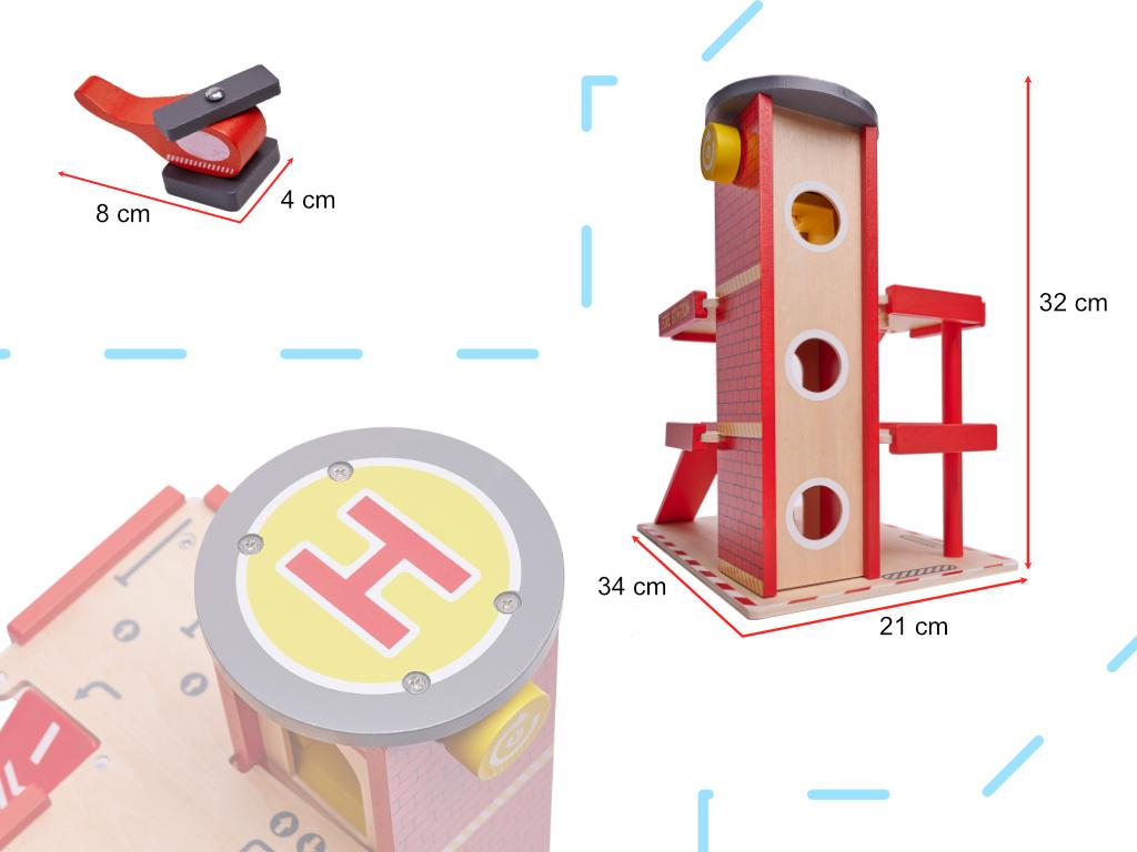 LULILO Parking drewniany garaż GANAO straż pożarna nr. 4