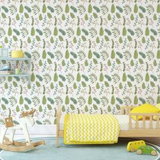 Tapeta Do Pokoju Dziecięcego Zielone LIŚCIE Natura 53x1000  - Miniaturka zdjęcia nr 4