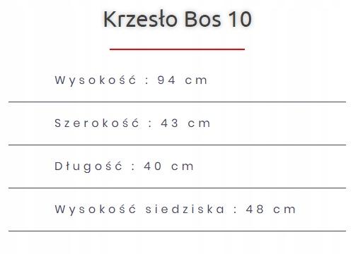 Krzesło BOS 10 40x43x94 cm z drewna litego do jadalni naturalne brązowe siedzenie nr. 3