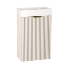 Szafka łazienkowa WILLY 40x22x57 cm z umywalką kaszmir ryflowana slim do łazienki  - Miniaturka zdjęcia nr 2