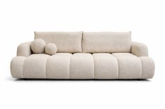 Kanapa rozkładana trzyosobowa z funkcją spania Mediolan 250x112x90 cm sofa z funkcją spania tkanina LOOP kremowa - Miniaturka zdjęcia nr 4