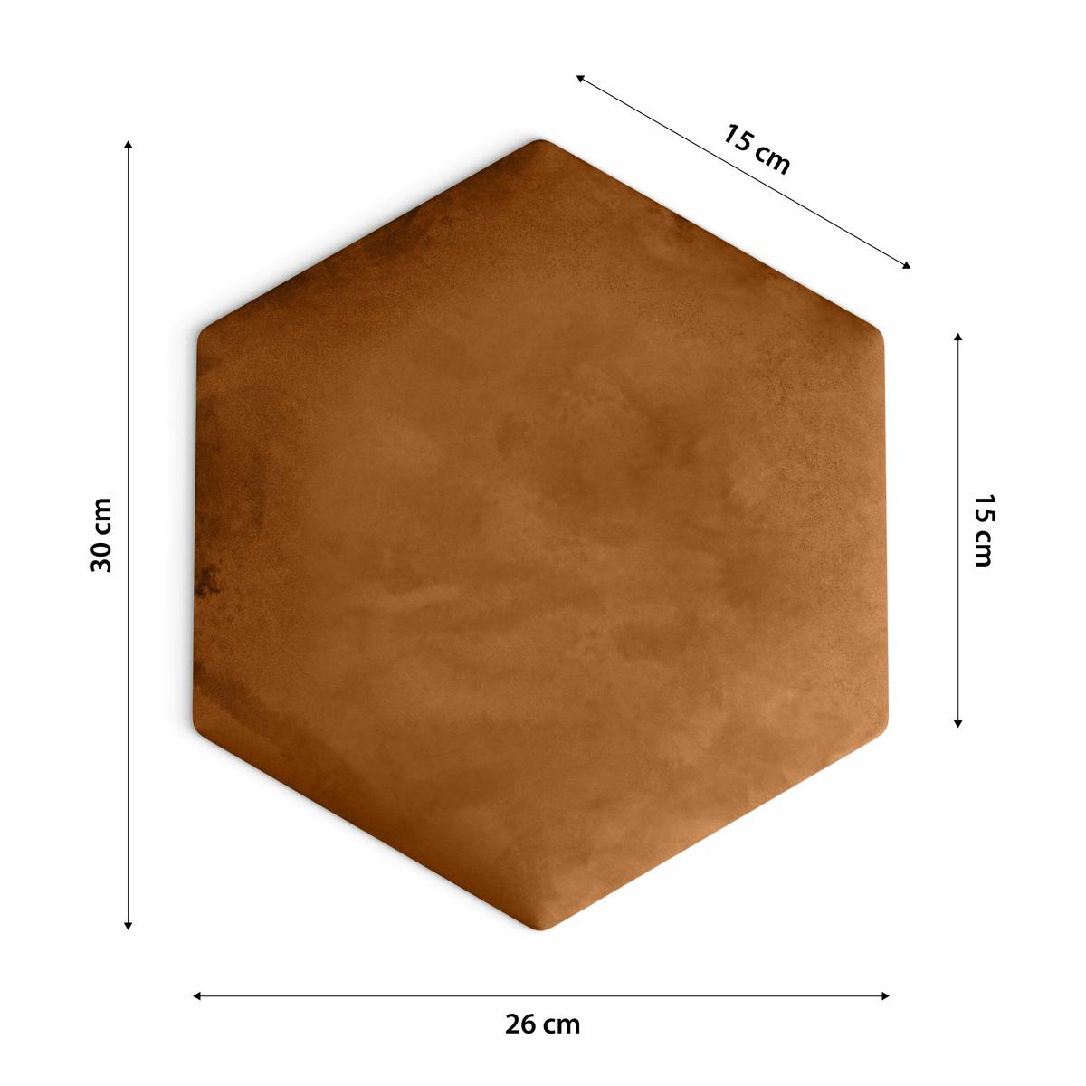 Panele tapicerowane 26x30 cm na ścianę hexagon miodowy nr. 7
