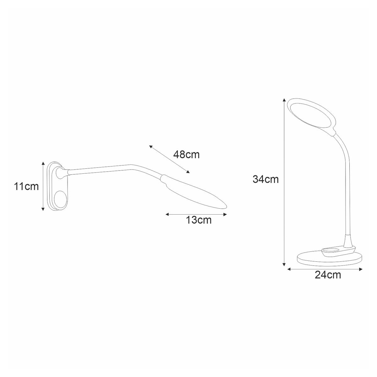 Lampka biurkowa K-BL1033 DIDI 24x34x34 cm do biura lub pokoju czarny nr. 7