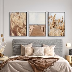 Zestaw 3X Plakat W Ramie Trawa Pampasowa Plaża Może Styl Boho Natura 60x80cm - Miniaturka zdjęcia nr 4