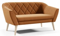 Sofa GLORIA 140x70x75 cm dwuosobowa w stylu skandynawskim MANILA zielona do salonu - Miniaturka zdjęcia nr 2