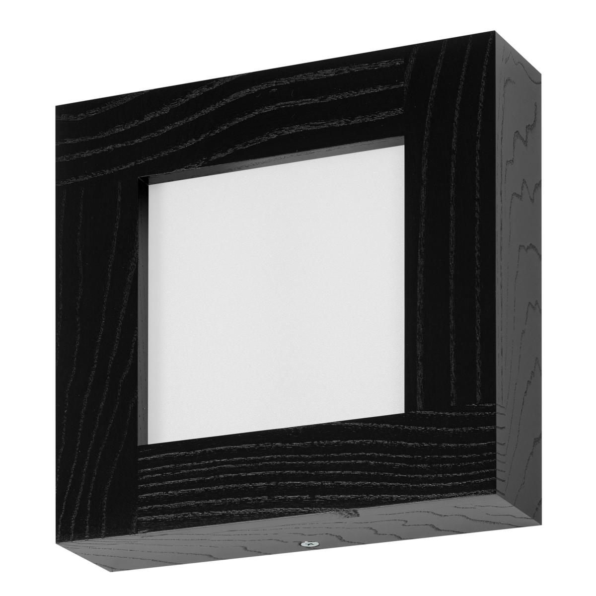 Panel LED 20 x 20 x 5 cm plafon z drewna czarny 18W kinkiet 4000K do salonu nr. 3